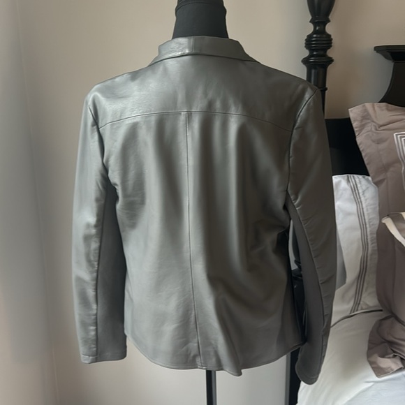 Fun jacket in faux leather. Grey size L - Picture 3 of 3